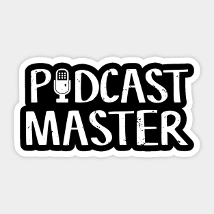 Cute & Funny Podcast Master Podcasting Sticker
